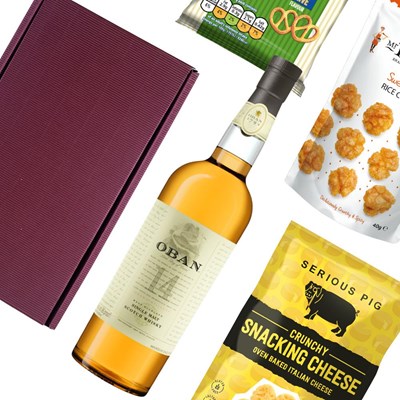 Oban 14 Year Old Single Malt Scotch Whisky 70cl Nibbles Hamper